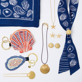 Joan Brass Shell Pendant Necklace