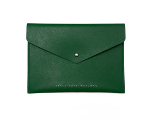 Mahjong Card Clutch: Hunter Green - Large Size