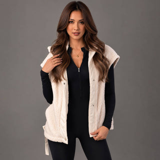 Ivory Fleece Vest
