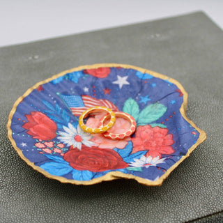 Floral Flag Dice Dish
