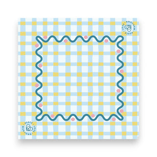 Pink Cabana Plaid Mahjong Mat