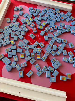 Peace Love Mahjong Mod Tiles - French Blue