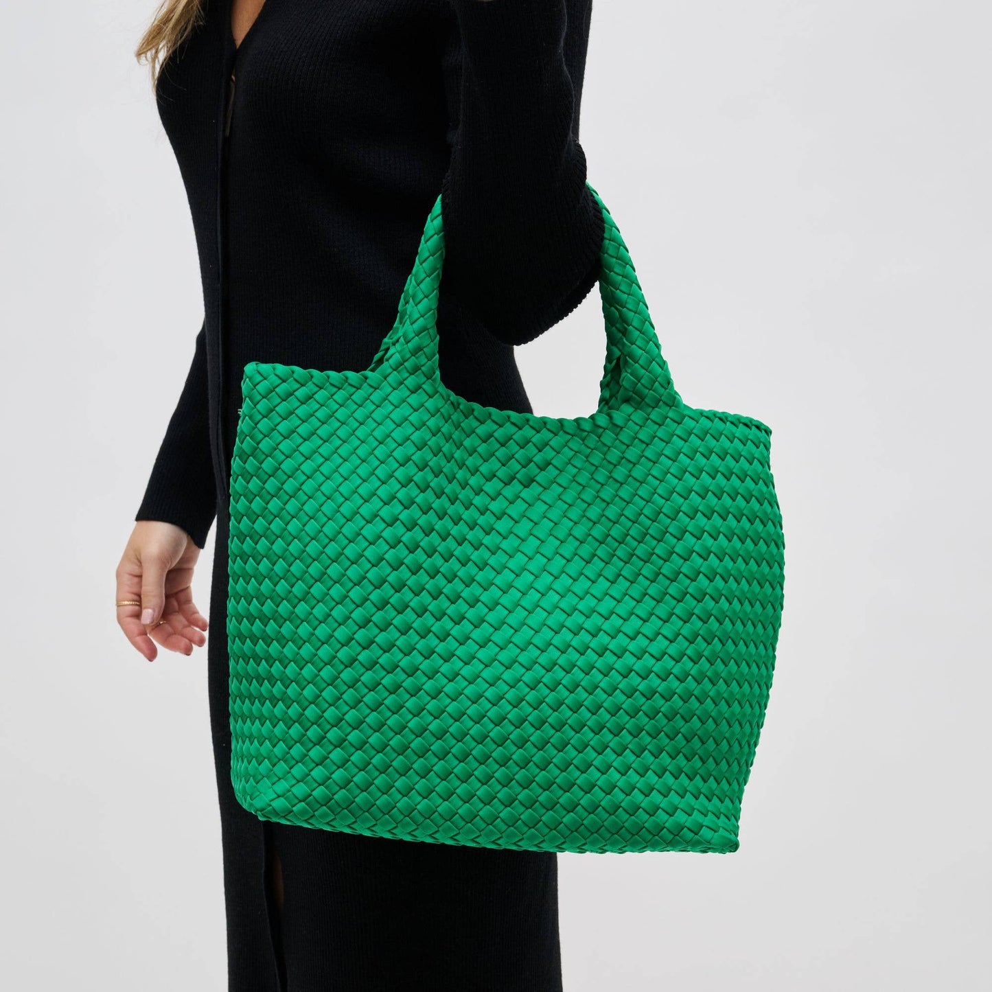 Sky's The Limit - Medium Woven Neoprene Tote: Black