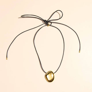 Gold Pendant Cord Necklace