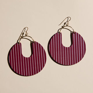 Burgundy Leo Earrings