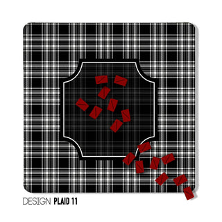 Mahjong Mat 31", Neoprene, Moody, Masculine, Winter Plaid: Design Plaid 6