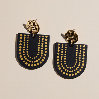 Soho Harper Black Earrings