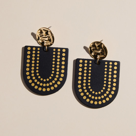 Soho Harper Black Earrings