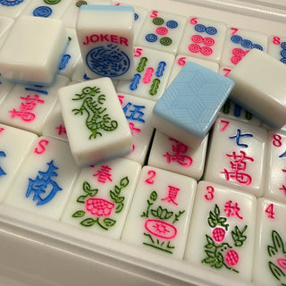 Mahjong Tiles - Blue Edition – American Mahjong Tile Set (166 Tiles) 2-Color Blue