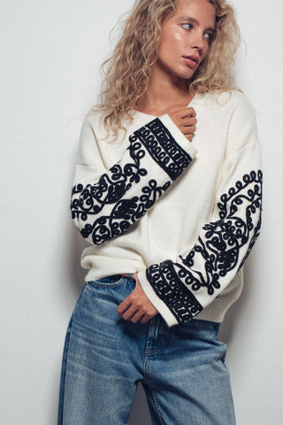 Allie Embroidered Sweater