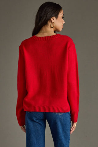 Merry Sweater: Red/White