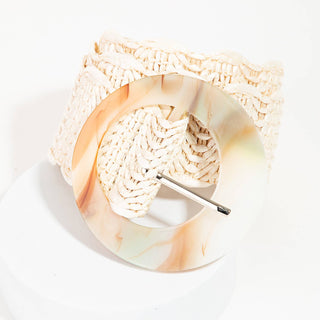 Ivory Braided Belt