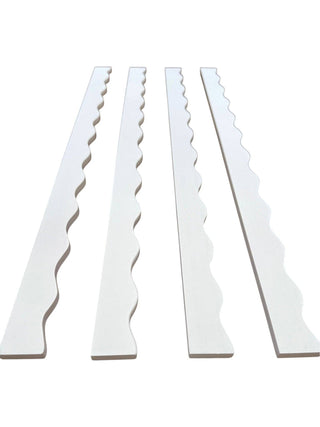 Wavy Mahjong Rack Pusher Set - White