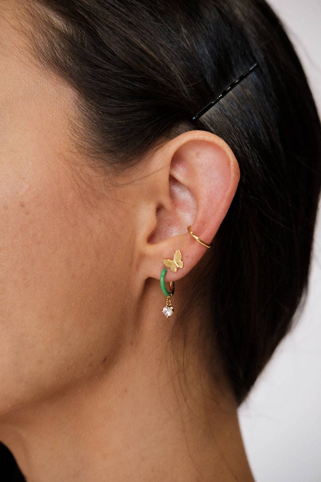 Gold Butterfly Studs: One Size
