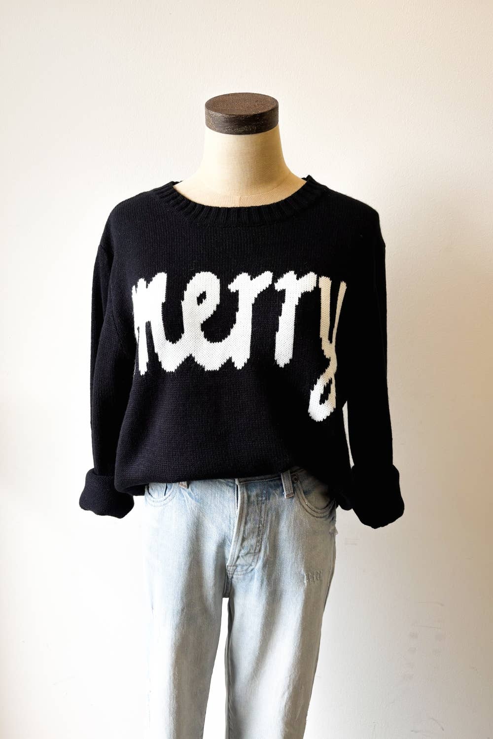Merry Sweater: Black/White