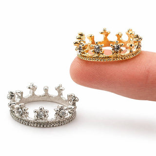 Pack of 3 Miniature Royal Crowns (1/4" H x 3/4" Dia)
