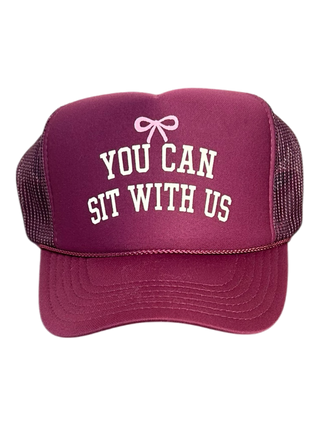You can sit with us hat - Maroon