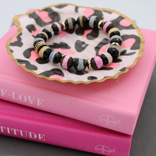 Pink Leopard Shell Dice Dish