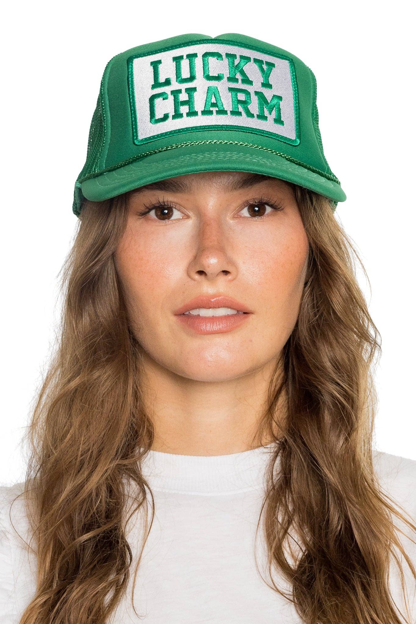 Lucky Charm Trucker Hat: Green