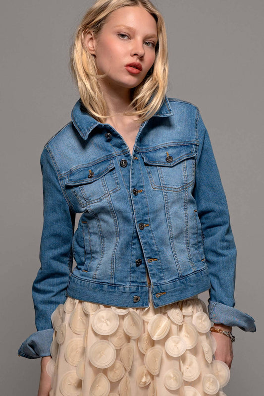 Classic Denim Trucker Jacket : LT BLUE / S-2/M-2/L-2