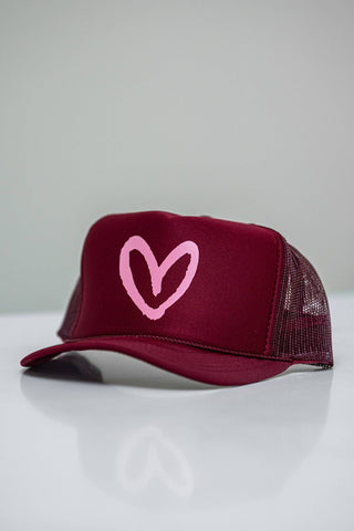 Imperfect Heart Trucker Hat - Classic Colorways: Camo/Red
