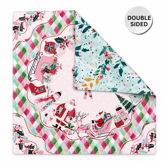 Holly Jolly Double-Sided Leatherette Mahj Mat