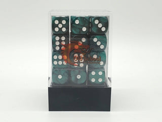 Old School 36ct 12mm D6 Dice Set: Pearl Drop - Forest Green