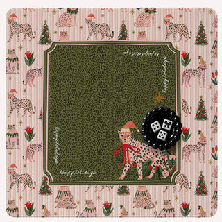 Festive Cheetahs Mahjong Mat
