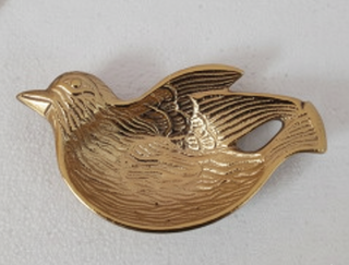 Small Gold Bird Dice Dish