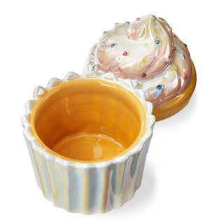Cupcake Trinket Dish Multi Earthenware Everyday, Christmas