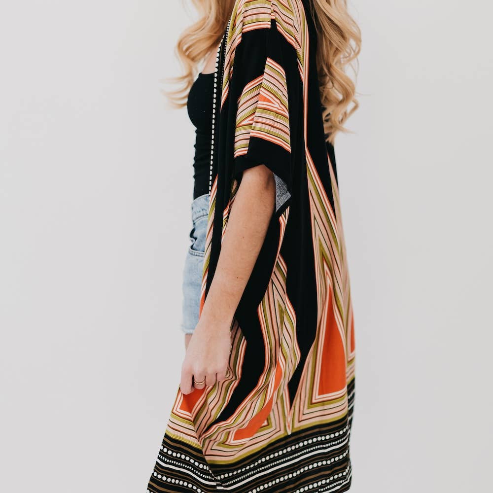 In The City Of Paradise Kimono: Navy