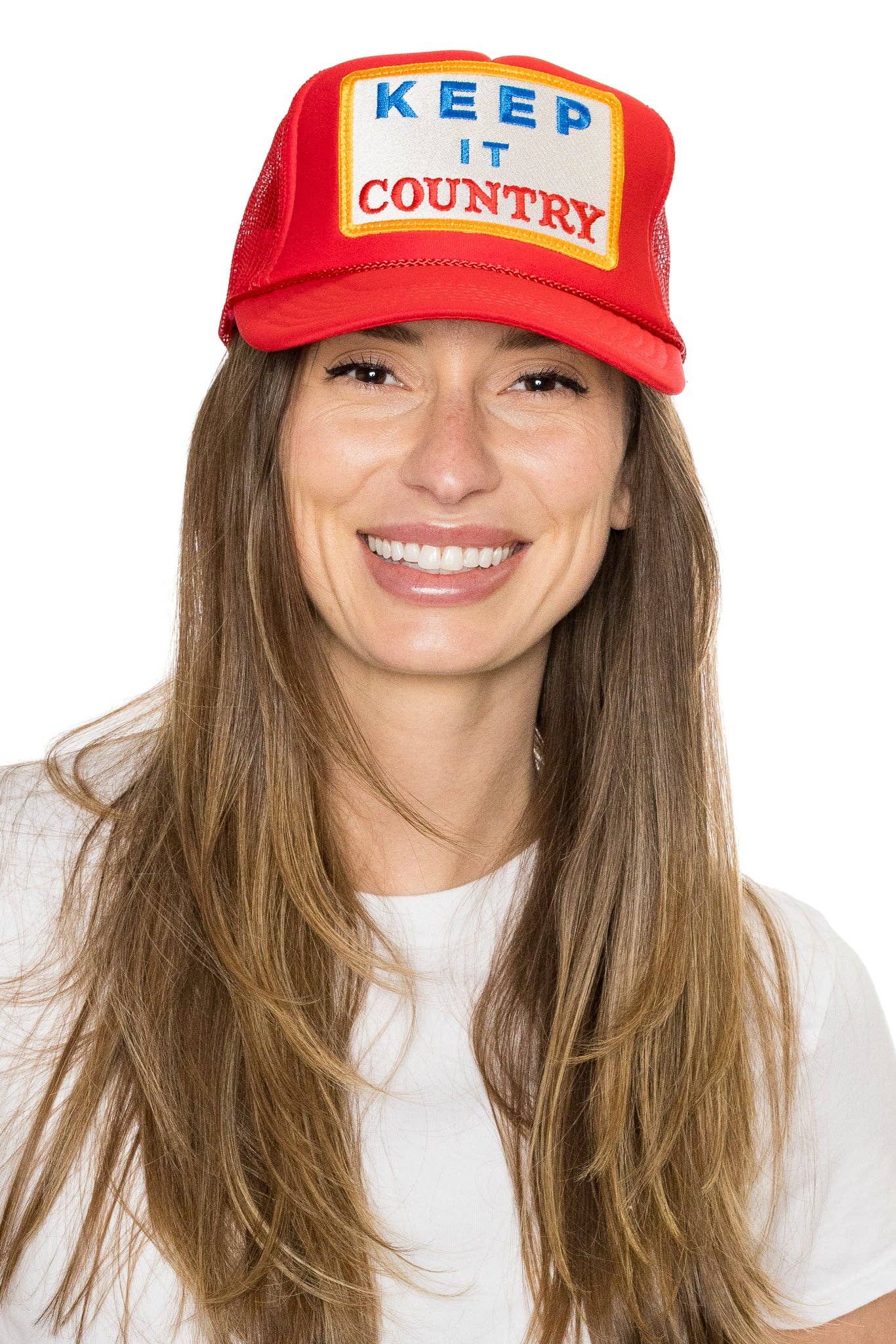 Keep It Country Trucker Hat in Red