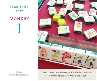 Art of Mahjong 2027 Day-to-Day Calendar by Katherine  Hartman: Calendar; 640 pages / English