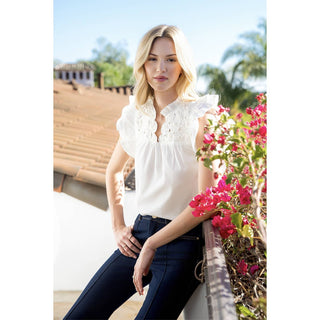 Sinclair Flutter Sleeve Top