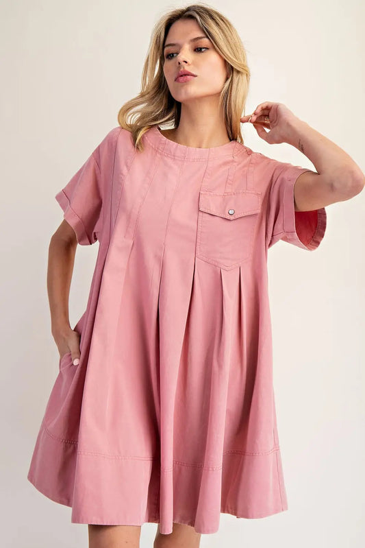 Allison Swing Dress: Tea Rose