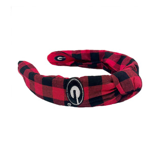 GEORGIA BULLDOGS CHECK KNOT HEADBAND