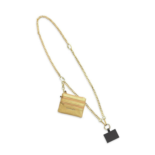 Clip & Go Crossbody Phone Accessory : Gold