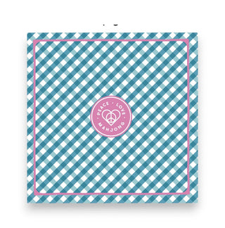 Pink Cabana Plaid Mahjong Mat