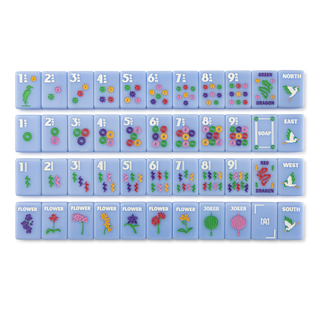 Amahj Signature Engraved Tile Set- Blue