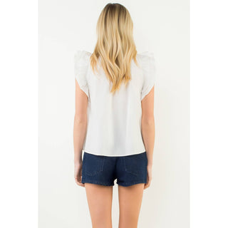 Sinclair Flutter Sleeve Top