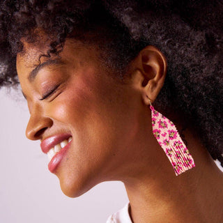Delilah Earrings: Pink