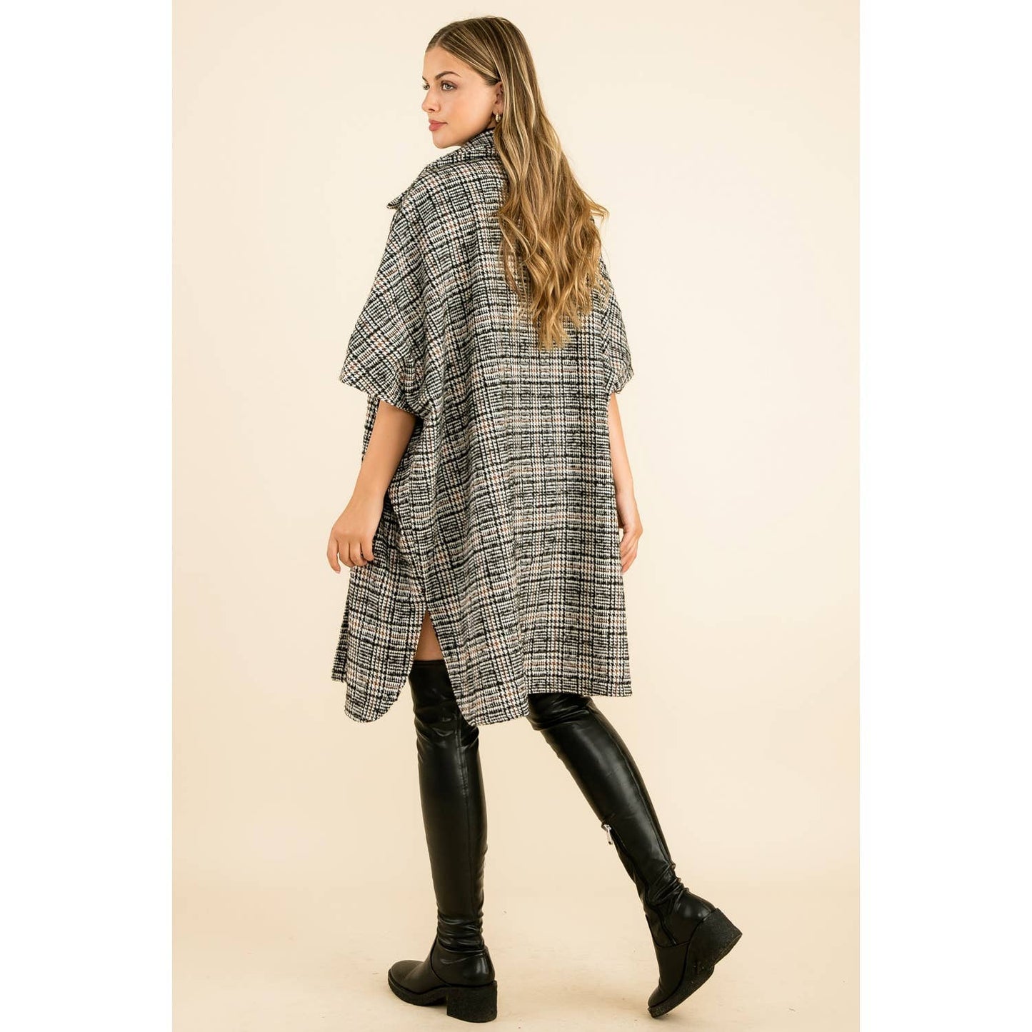 Myra Plaid Long Coat