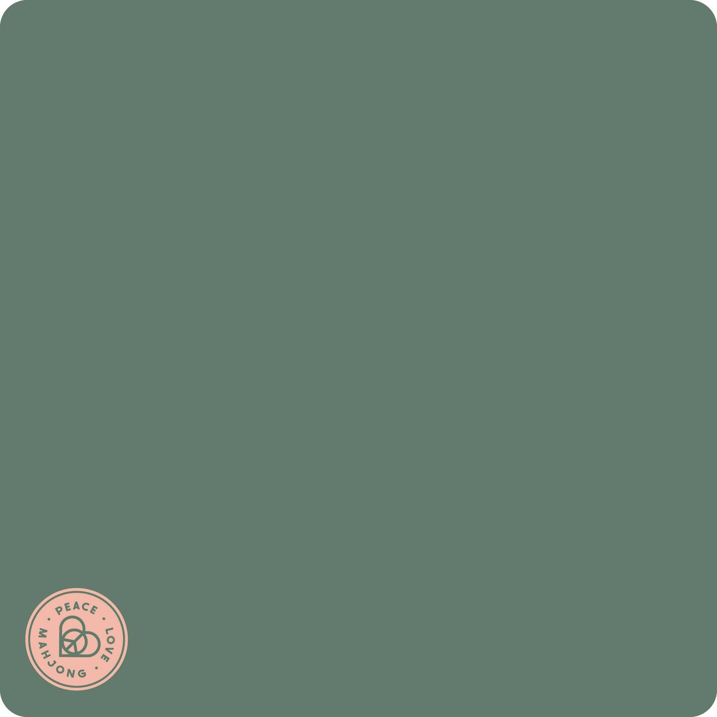 Mahjong Mat: Light Pink with Chartreuse & French Blue