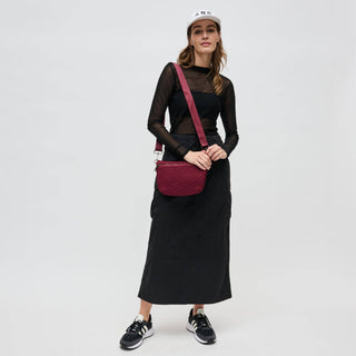Ethereal - Woven Neoprene Crossbody Bag: Wine