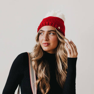 Maeve Snow Beanie Fuschia/Orange