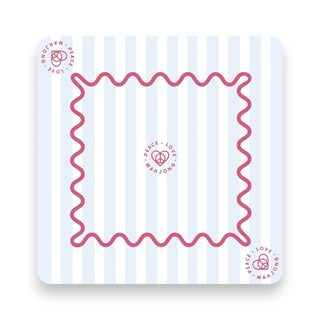 Pink Cabana Plaid Mahjong Mat