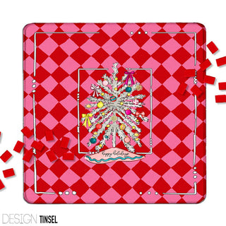 Mahjong Mat 31", Neoprene, Holiday, Christmas, Winter: Sugar Plum / Neoprene without bag