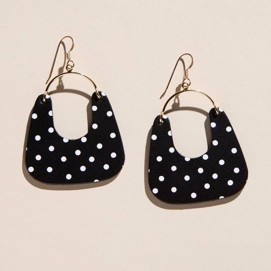 Black Polka Dot Nora Earrings