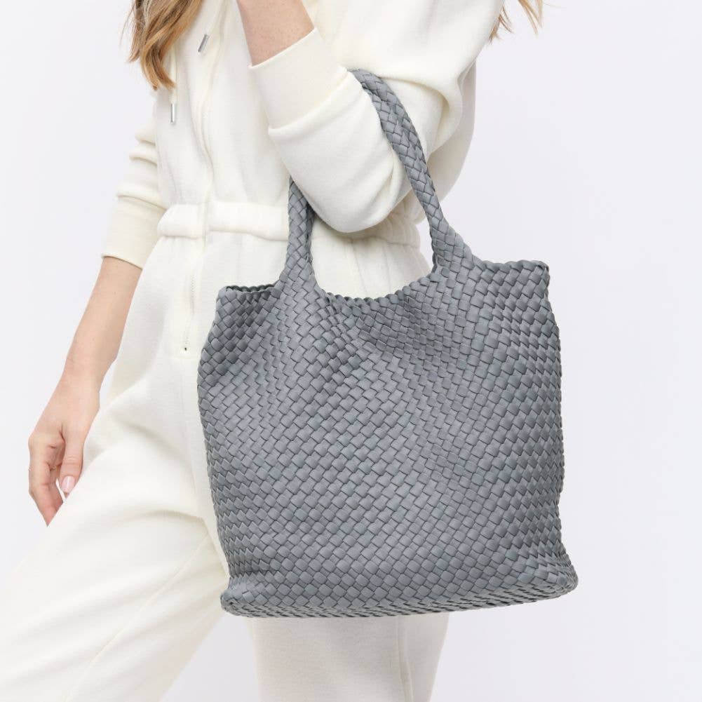 Sky's The Limit - Medium Woven Neoprene Tote: Chocolate