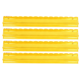 20" Yellow Acrylic Scalloped Racks
